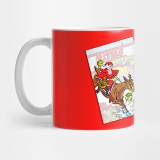 Super Lady Santa Action Christmas Comic Mug